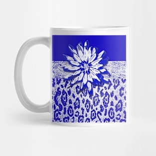 Animal Print Blue and White Mug